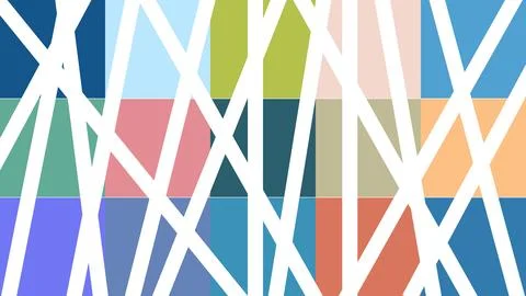 Modern Abstract Geometric Pattern with Colorful Blocks for Creative Design Illustrazione stock