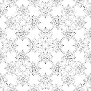 Modern abstract geometric pattern with connected lines and dots. Science Stock Illustration