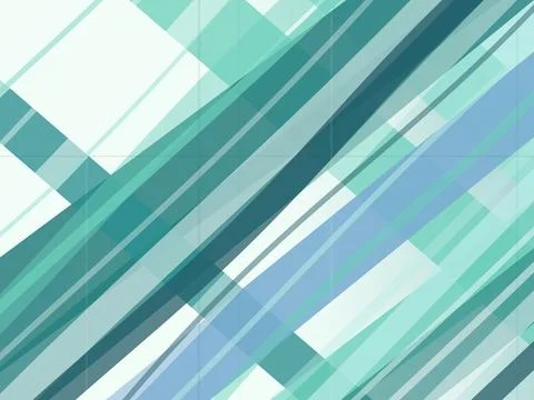 Modern abstract geometric pattern with diagonal teal and blue stripes, clea.. Illustrazione stock