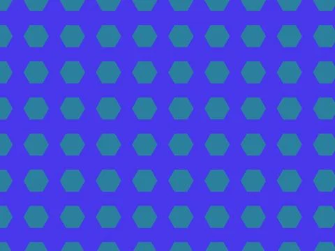 Modern Abstract Geometric Pattern Featuring Teal Hexagons on a Vibrant Purp.. Illustrazione stock