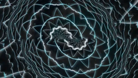 Modern abstract geometric pattern with glowing lines Stock Footage 340012570