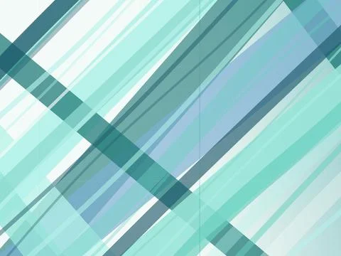 A modern abstract geometric pattern with teal, blue, and white stripes and .. Stock Illustration