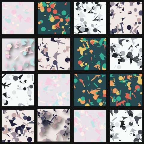 Modern abstract geometric patterned design wallpaper background texture Stock Footage 345690254
