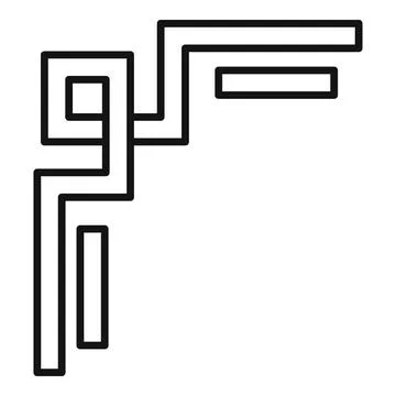 Modern abstract geometric shape forming corner element design Stock Illustration