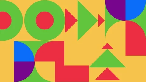 Modern Abstract Geometric Shapes Background Animation in 4K. Stock Footage 317302704