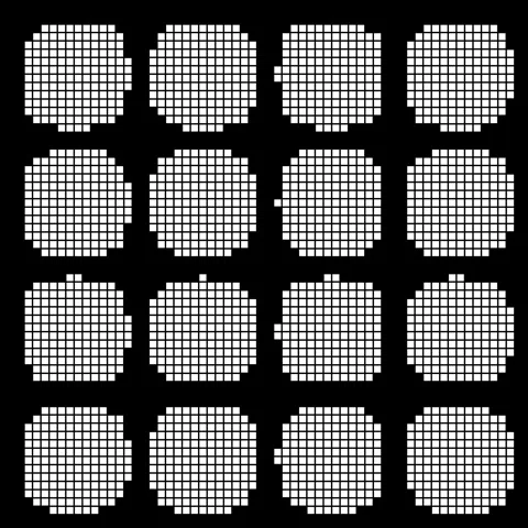 Modern abstract geometric tile pattern seamless grid background black white Stock Footage 342524413