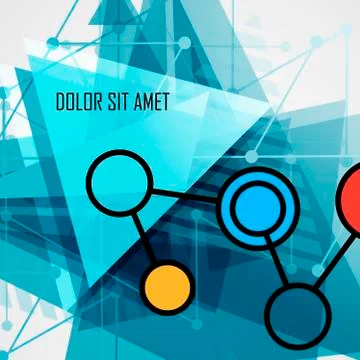 Modern abstract geometrical triangle design template Stock Illustration