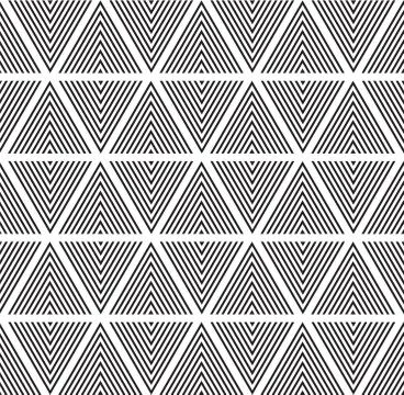 Modern abstract geometry pattern triangle black and white color geometric bac Stock Illustration