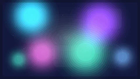 Modern Abstract Glowing Orbs Pulsating on Dark Cosmic Background Stock Footage 334700064