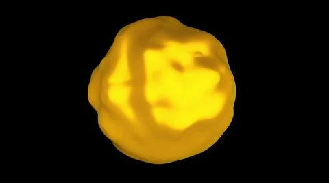 Modern abstract golden sphere with a bumpy surface. 3D rendering background Illustrazione stock