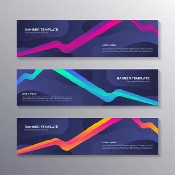 Modern abstract gradient banner template, Applicable for Banners, Header, Foo Stock Illustration