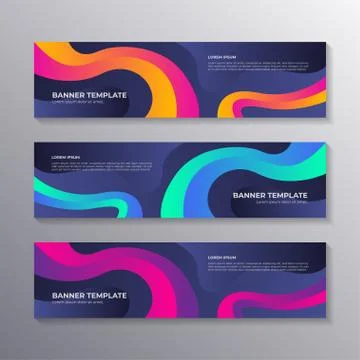 Modern abstract gradient banner template, Applicable for Banners, Header, Foo Stock Illustration