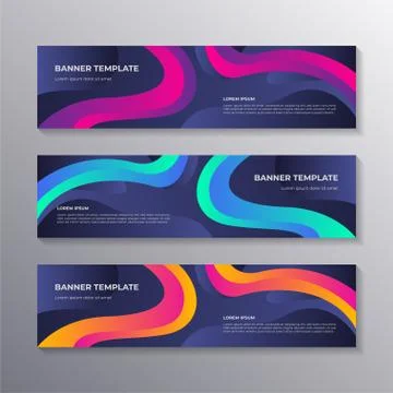 Modern abstract gradient banner template, Applicable for Banners, Header, Foo Stock Illustration