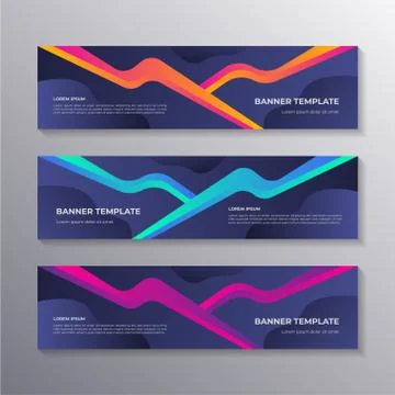 Modern abstract gradient banner template, Applicable for Banners, Header, Foo Stock Illustration