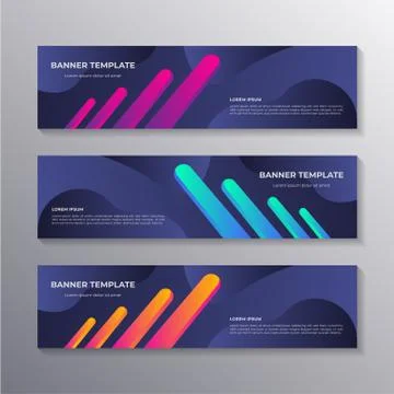 Modern abstract gradient banner template, Applicable for Banners, Header, Foo Stock Illustration