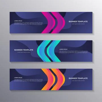 Modern abstract gradient banner template, Applicable for Banners, Header, Foo Stock-Illustration
