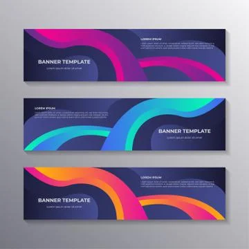 Modern abstract gradient banner template, Applicable for Banners, Header, Foo Stock Illustration