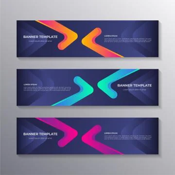 Modern abstract gradient banner template, Applicable for Banners, Header, Foo Stock Illustration