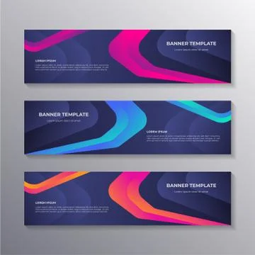 Modern abstract gradient banner template, Applicable for Banners, Header, Foo Stock Illustration