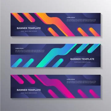 Modern abstract gradient banner template, Applicable for Banners, Header, Foo Illustrazione stock