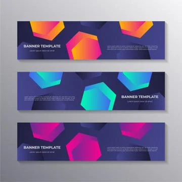 Modern abstract gradient banner template, Applicable for Banners, Header, Foo Stock Illustration