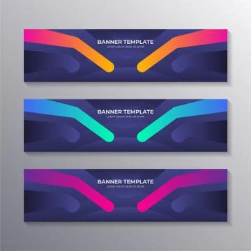 Modern abstract gradient banner template, Applicable for Banners, Header, Foo Stock Illustration