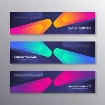 Modern abstract gradient banner template, Applicable for Banners, Header, Foo Stock Illustration