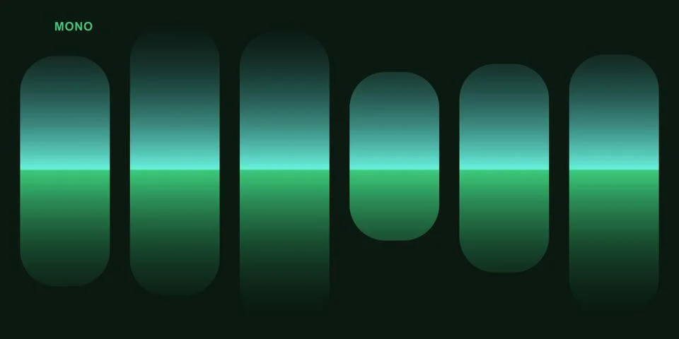 Modern abstract gradient panels in green tones Stock Illustration