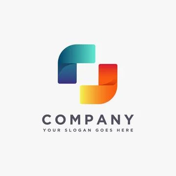 Modern abstract gradient technology exchange logo icon vector template Stock Illustration