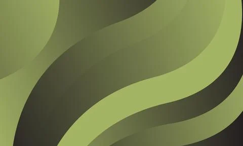 Modern abstract green fluid background with dynamic curvy shapes and smooth.. Ilustração Stock