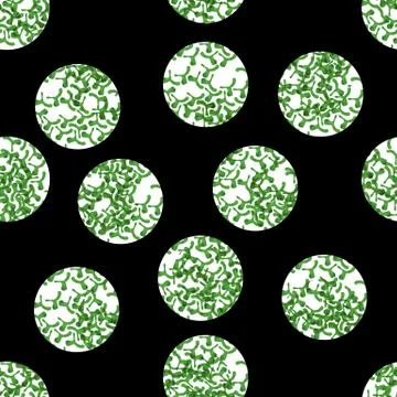 Modern abstract green pattern with round shapes Stock Illustration