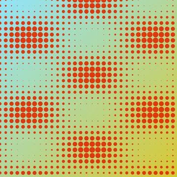 Modern Abstract Halftone Background with Vibrant Orange Circles on Colorful.. Stock Illustration