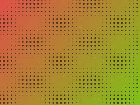 Modern Abstract Halftone Dot Pattern Background with Vibrant Red and Green .. Stock Illustration