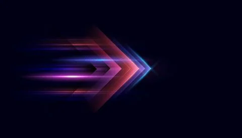 Modern abstract high-speed arrows light effect movement. Technology futuris.. Stock Illustration
