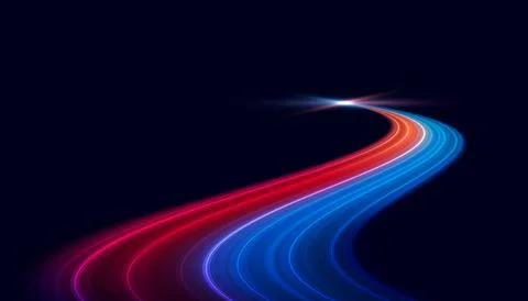 Modern abstract high-speed light effect. Abstract background with curved be.. Stock Illustration