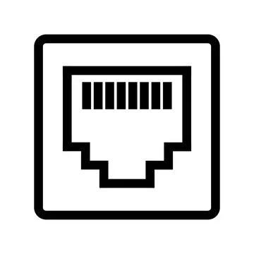Modern abstract icon representing data transfer or network connection Stock Illustration