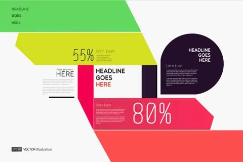 Modern, abstract infographics elements. Arrows Stock Illustration