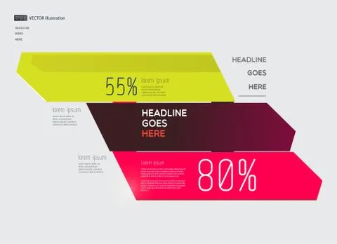 Modern, abstract infographics elements. Arrows Stock Illustration