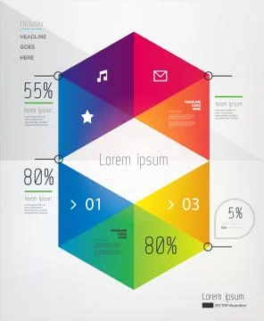 Modern, abstract infographics elements Stock Illustration