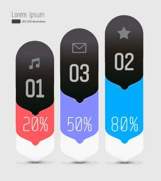 Modern, abstract infographics elements Stock Illustration