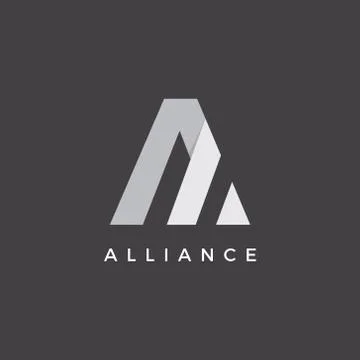 Modern Abstract Initial Letter Type A Logo Sign Symbol Icon Stock Illustration