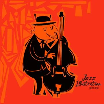 Modern abstract jazz illustrations Stock Illustration