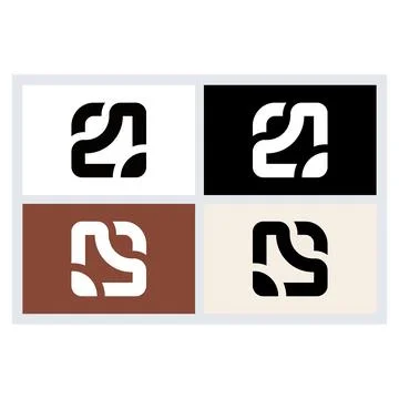 Modern Abstract Letter S Logo Design Vector Set Ilustración de archivo