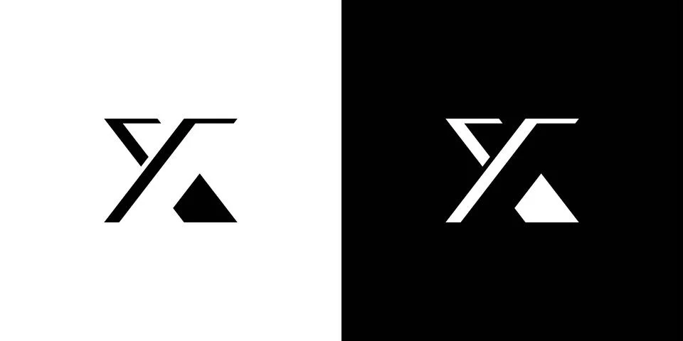 Modern Abstract Letter X Logo Design with Strong Style Stock Illustration
