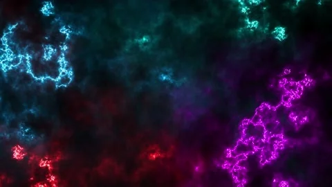 Modern Abstract Lightning Strikes on Black Background. Colorful Electrical Video stock 236606871