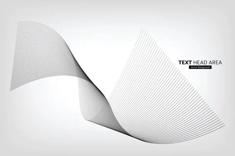 Modern Abstract Line Wave Pattern Design, Vector Background Stock Illustration