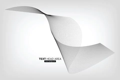 Modern Abstract Line Wave Pattern Design, Vector Background Stock Illustration