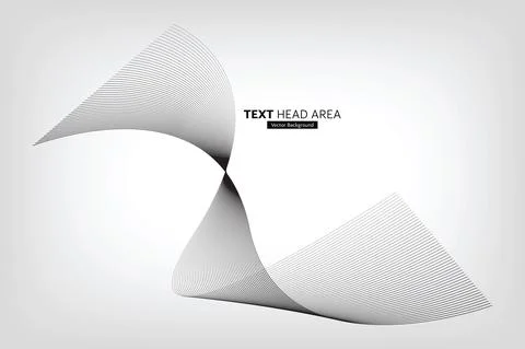 Modern Abstract Line Wave Pattern Design, Vector Background Stock Illustration