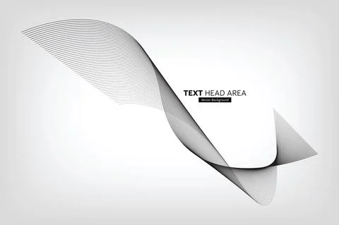 Modern Abstract Line Wave Pattern Design, Vector Background Stock Illustration