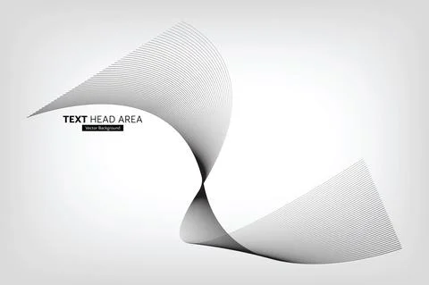 Modern Abstract Line Wave Pattern Design, Vector Background Stock Illustration